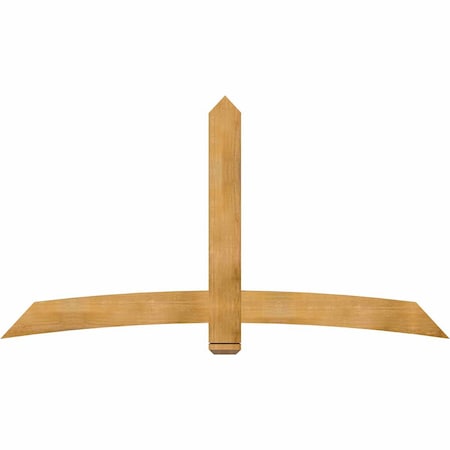 Ekena Millwork Bellingham Rough Sawn Timber Gable Bracket, Western Red Cedar, 84"W x 45"H x 2"D x 6"F, 13/12 Pitch GBW084X45X0206BEL00RWR